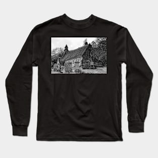 Rob Roy MacGregor's Church and Graveyard B&W Long Sleeve T-Shirt